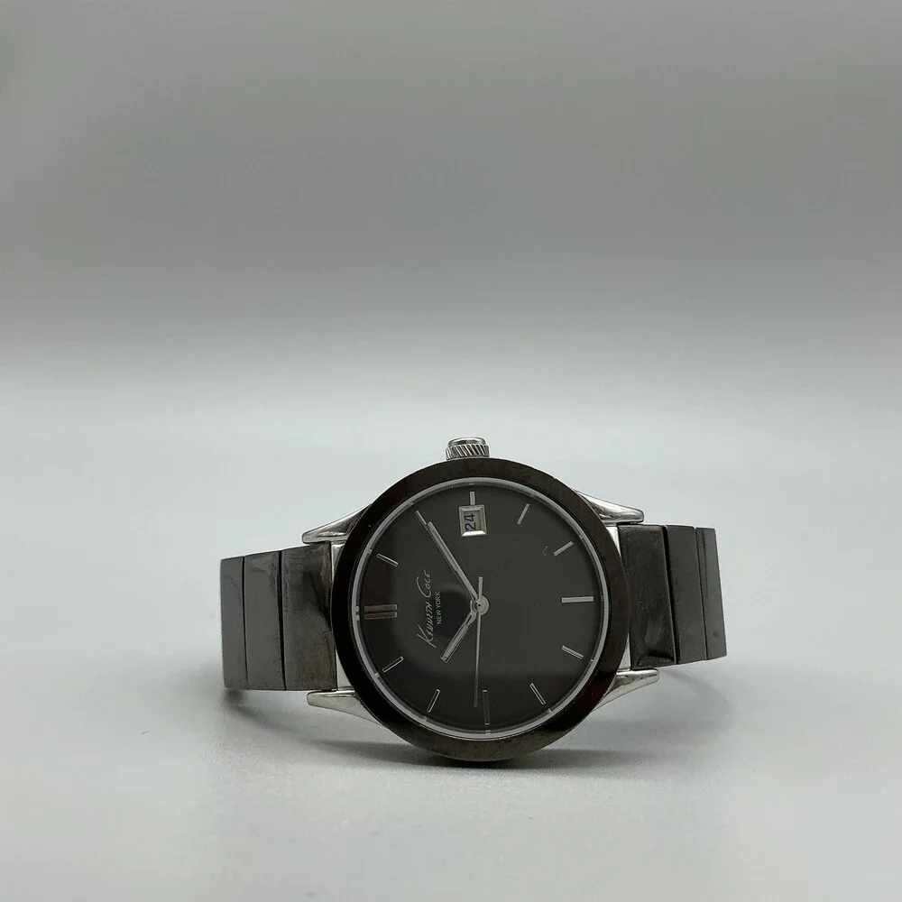 Kenneth Cole KC4838 Womens Watch 32mm Gray Dial Date Bracelet New Battery 6.5